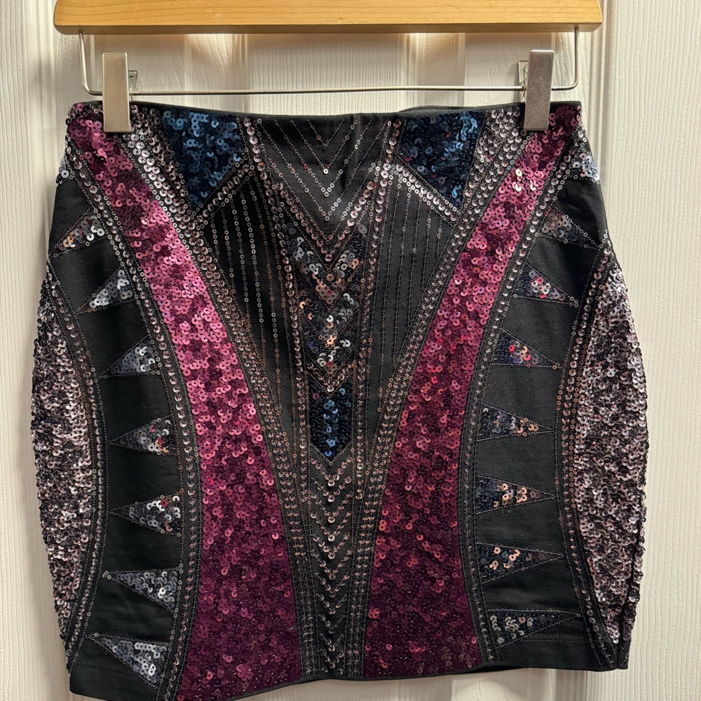 Express Sequins Mini Skirt